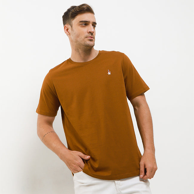 Hush Puppies Pakaian Kaos Pria Leviero Crew 2 In Brown