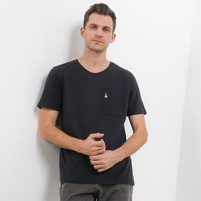 Hush Puppies Pakaian Pria T Shirt Bsc Leviero Pkt 4 In Black