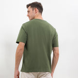 Hush Puppies Pakaian Pria T Shirt Bsc Sandwich In Olive