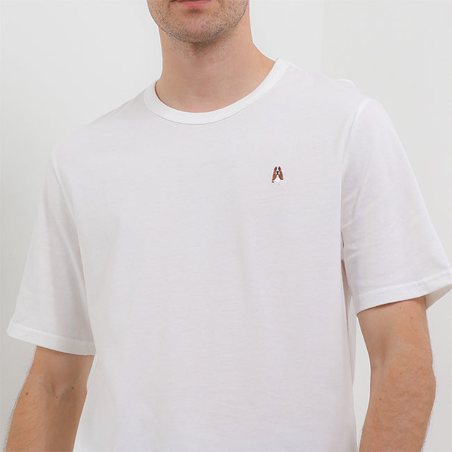 Hush Puppies Pakaian Pria T Shirt Bsc Sandwich In White