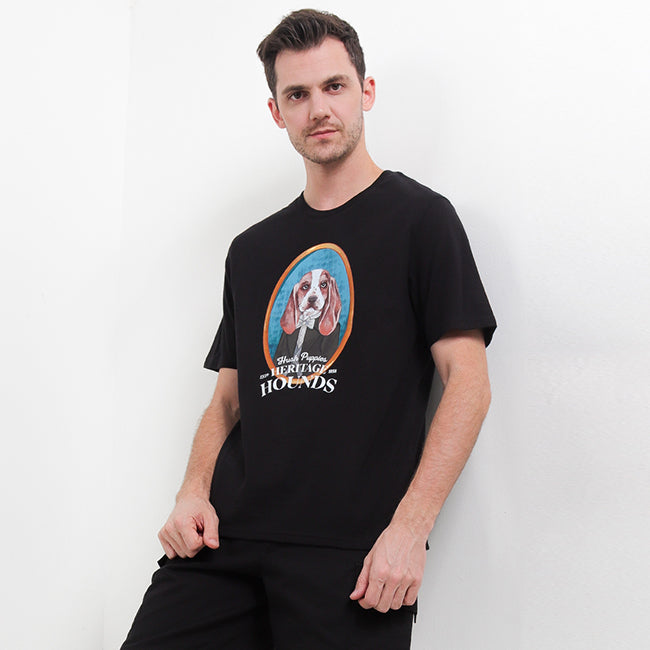Hush Puppies Pakaian Pria T Shirt Hh Bronn In Black