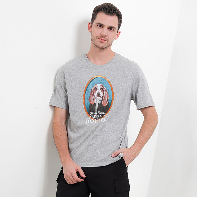 Hush Puppies Pakaian Pria T Shirt Hh Bronn In Gray