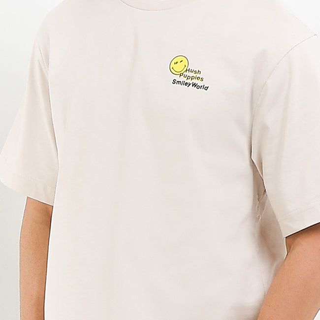 Hush Puppies Men Tops Bassethound X Smileyworld Tee In Beige