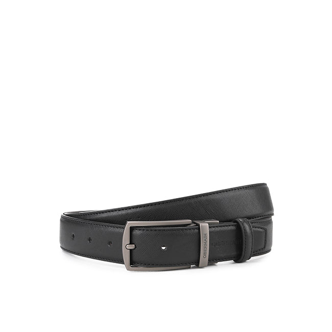 Obermain Aksesoris Ikat Pinggang Pria Halbert Pin Clip Reversible In Black/Brown