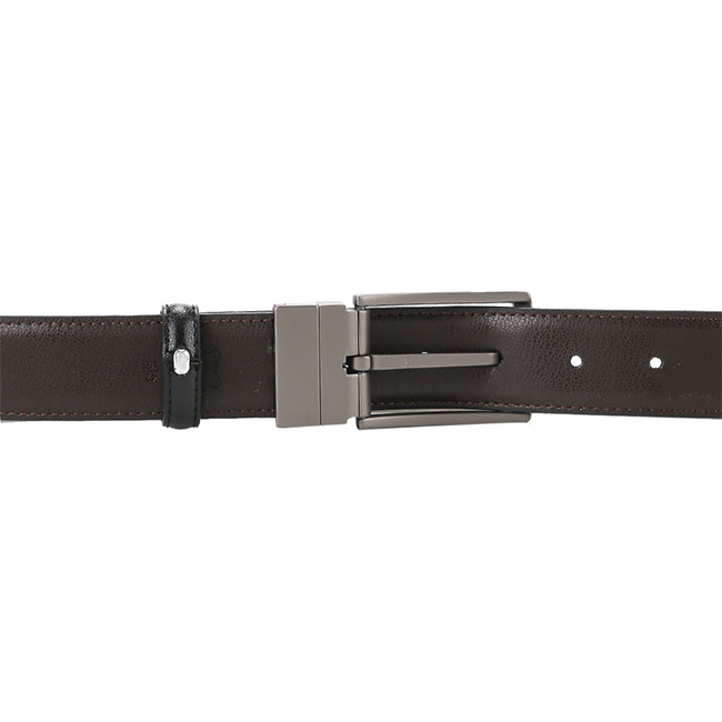 Obermain Aksesoris Ikat Pinggang Pria Haven Pin Clip Reversible In Black/Brown