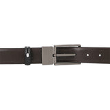 Obermain Aksesoris Ikat Pinggang Pria Haven Pin Clip Reversible In Black/Brown