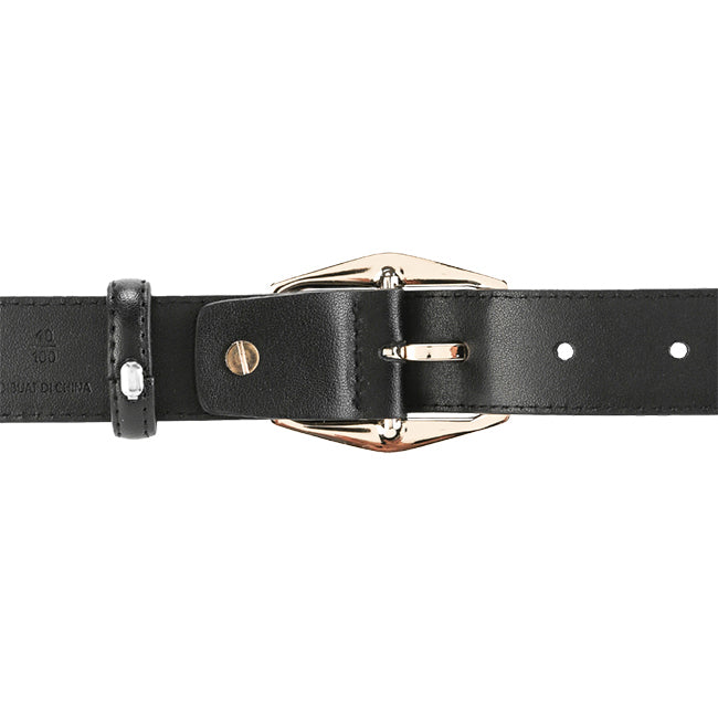 Obermain Accessories Wanita Pin Clip Alexis Ladies Leather Pin In Black