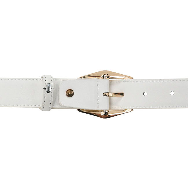 Obermain Accessories Wanita Pin Clip Alexis Ladies Leather Pin In White
