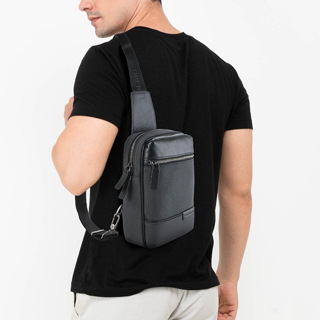 Obermain Men Wilbert Chest Bag In Grey