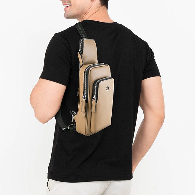 Obermain Men Acton Chest Bag - L In Sand