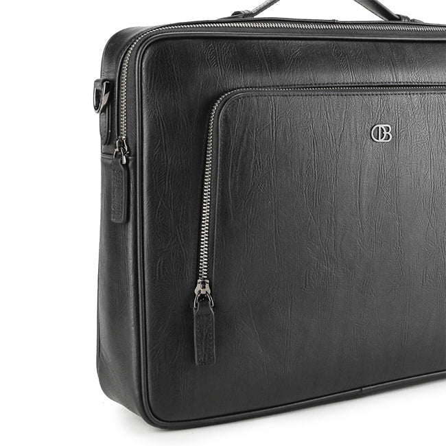Obermain Men Boston Document Bag - L In Black