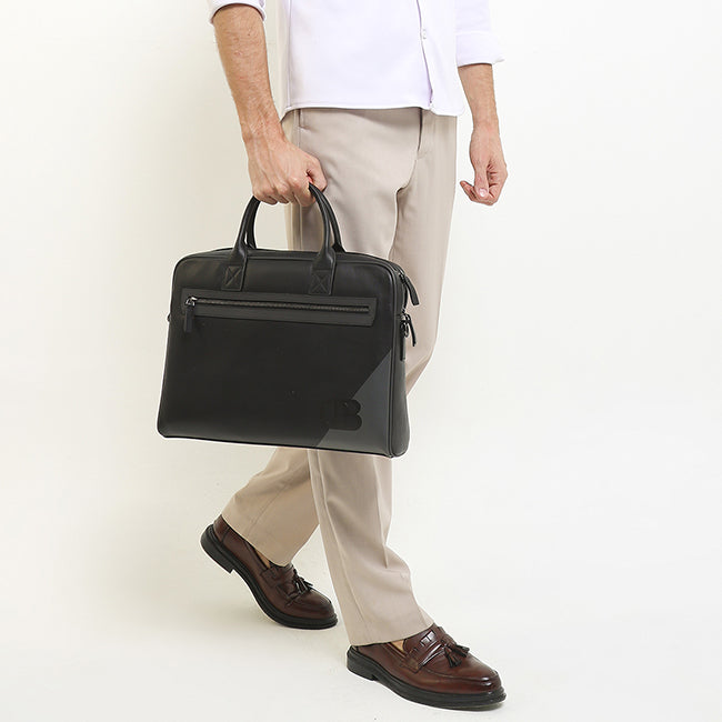 Obermain Men Fortune Document Bag-L In Black