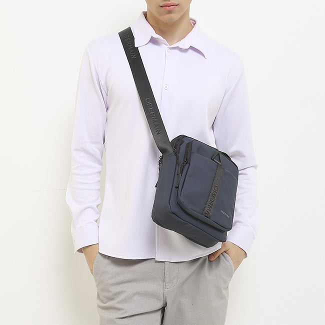 Obermain Men Kaleb 2 Sling Bag In Navy