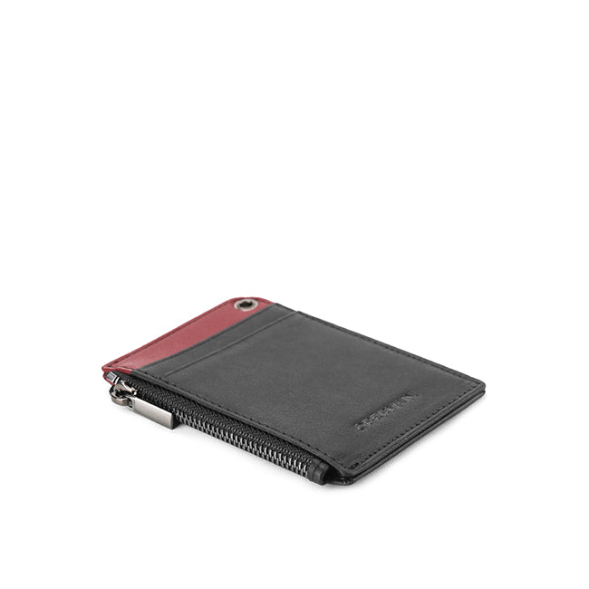 Obermain Aksesoris Unisex Id Card Nevin Id Tag Holder In Black/Maroon