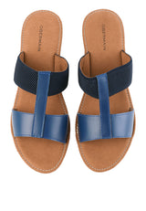 Obermain Sandal Wedges Wanita Jasmin Mabley - Slip On In Navy