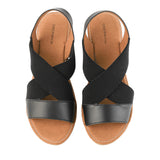 Obermain Sandal Wedges Wanita Jasmin Mabley - Ankle Strap In Black