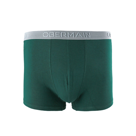 Obermain Pakaian Boxer Pria Knit Boxer B In Dark Green/Dark Gray