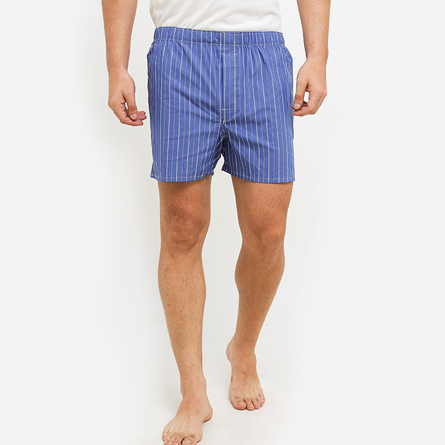 Obermain Pakaian Underwear Pria Woven Boxer In Dark Blue -OMY03003DB
