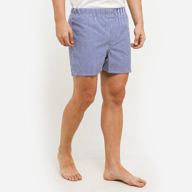 Obermain Pakaian Underwear Pria Woven Boxer In Dark Blue -OMY03005DB