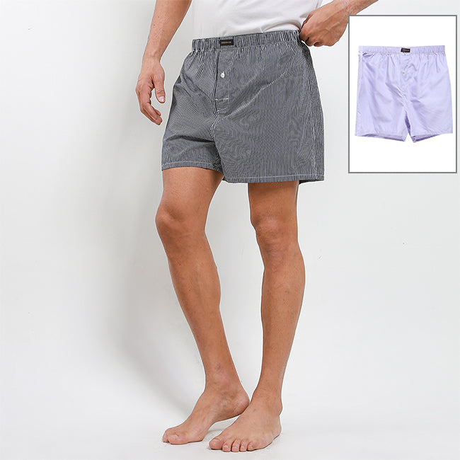 Obermain Pakaian Boxer Pria Woven Boxer In Multi Color -OMY22008BK