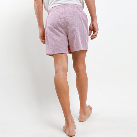 Obermain Pakaian Boxer Pria Woven Boxer In Red/Black