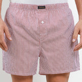 Obermain Pakaian Boxer Pria Woven Boxer In Red/Black