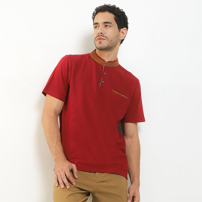Obermain Pakaian Pria Polo Asher In Maroon