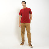 Obermain Pakaian Pria Polo Asher In Maroon