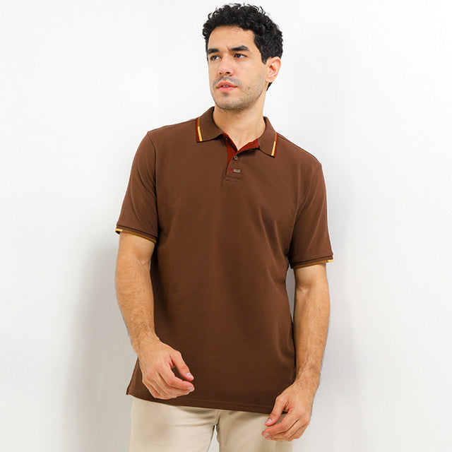 Obermain Pakaian Pria Polo Deftones In Dark Brown