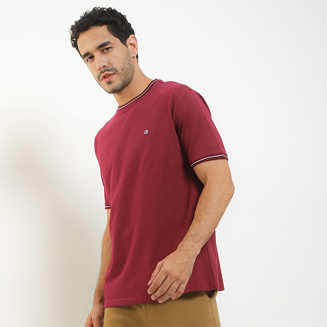 Obermain Pakaian Pria T Shirt Alvise In Maroon