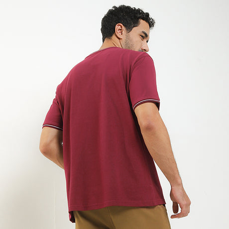 Obermain Pakaian Pria T Shirt Alvise In Maroon