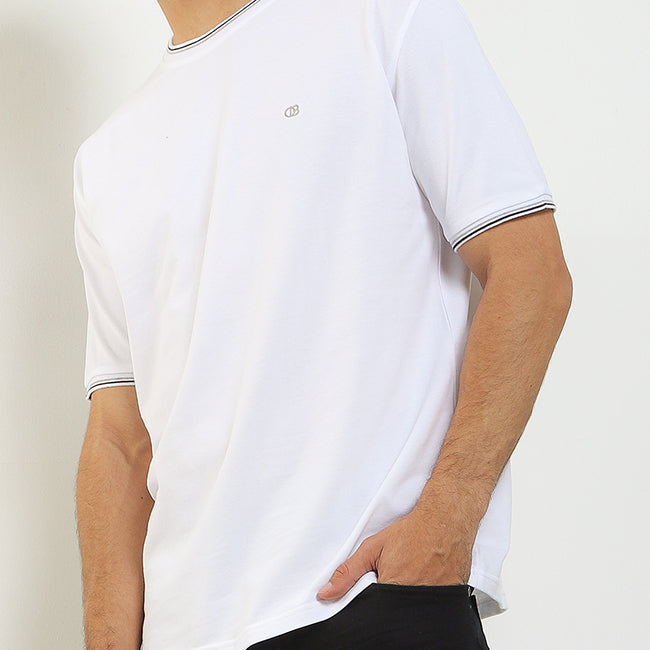 Obermain Pakaian Pria T Shirt Alvise In White