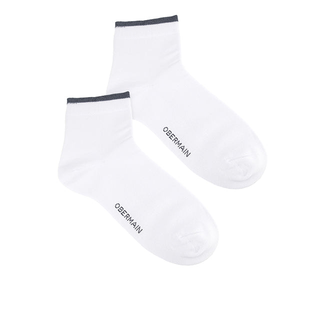 Obermain Aksesoris Pria Socks Ob Half Sock In Black / White / Navy