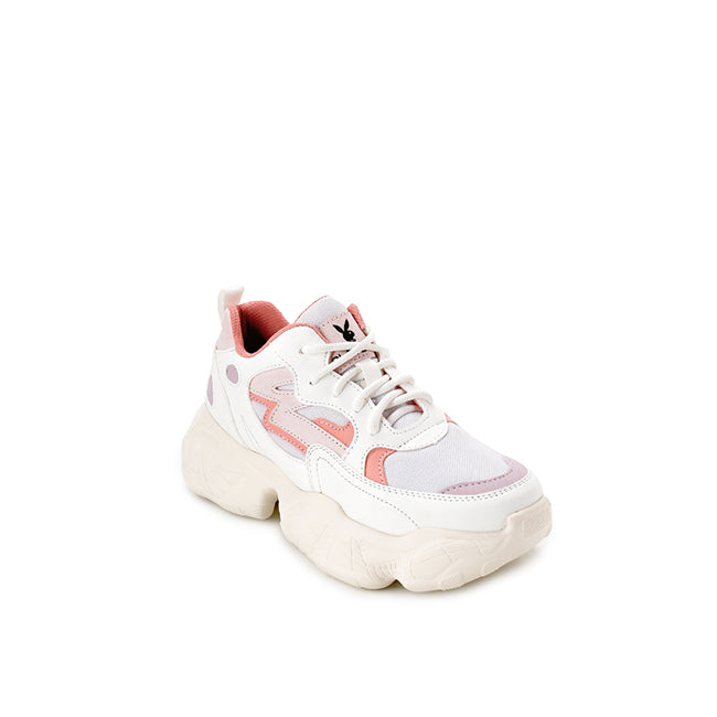 Playboy Sepatu Sneakers Wanita Lamona In White/Pink
