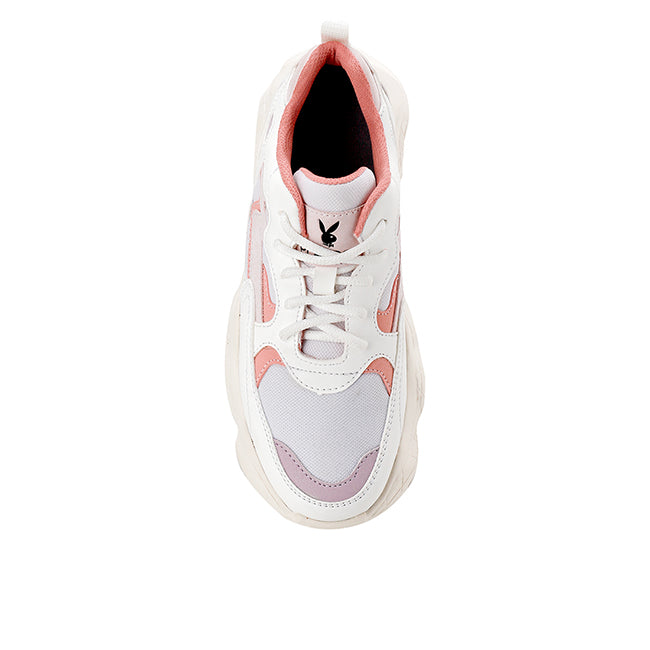 Playboy Sepatu Sneakers Wanita Lamona In White/Pink