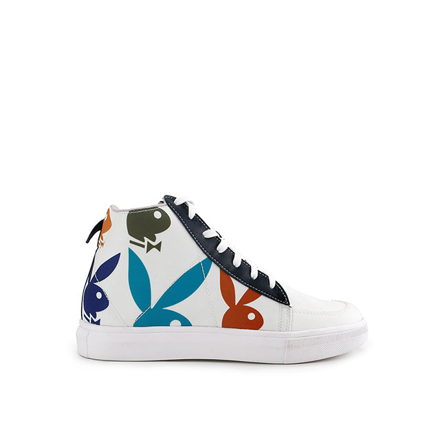 Playboy Sepatu Sneaker Wanita Vulturaz (Mid Cut) In White