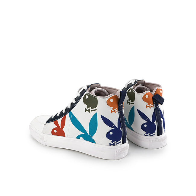 Playboy Sepatu Sneaker Wanita Vulturaz (Mid Cut) In White