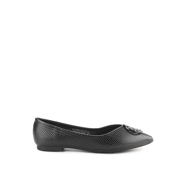 Playboy Sepatu Wanita Flats Evangeline In Black