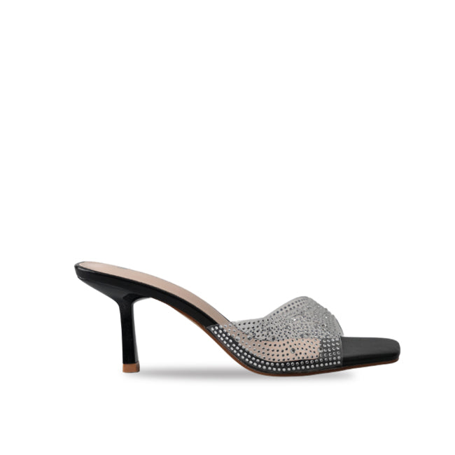 Playboy Sandal Wanita Heels Carolyne In Black