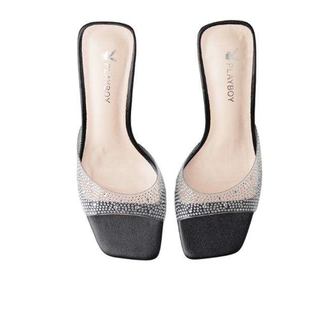 Playboy Sandal Wanita Heels Carolyne In Black