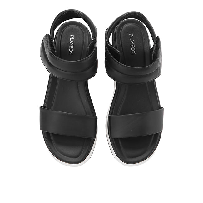 Playboy Sandal Wanita Sling Back Adora In Black