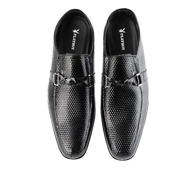Playboy Sepatu Formal Pria Zhavanta - Loaver In Black