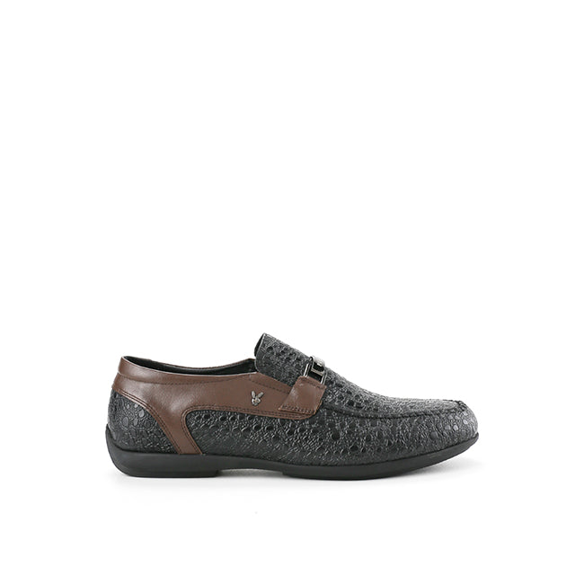Playboy Sepatu Loafer Pria Zharrius In Black/Coffee