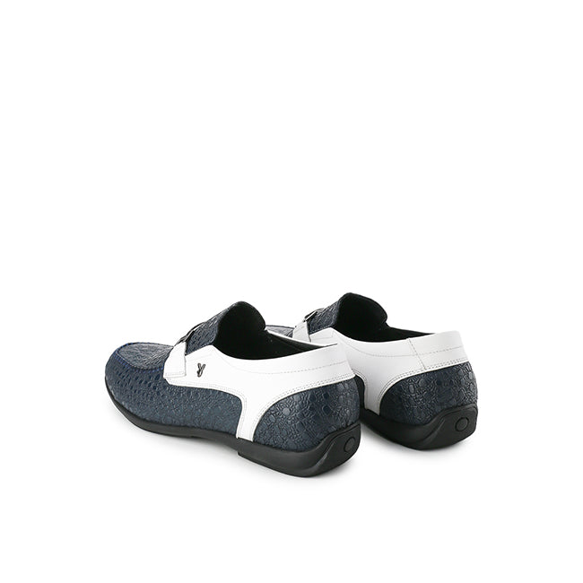 Playboy Sepatu Loafer Pria Zharrius In Navy/White