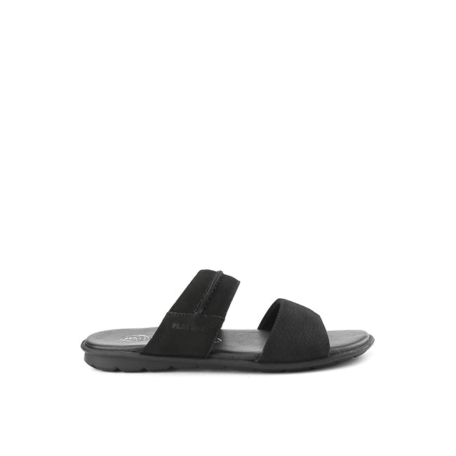Playboy Sandal Pria Sandero - Double Strap In Black