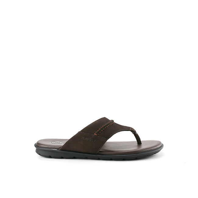 Playboy Sandal Pria Sandero - Thong In Brown
