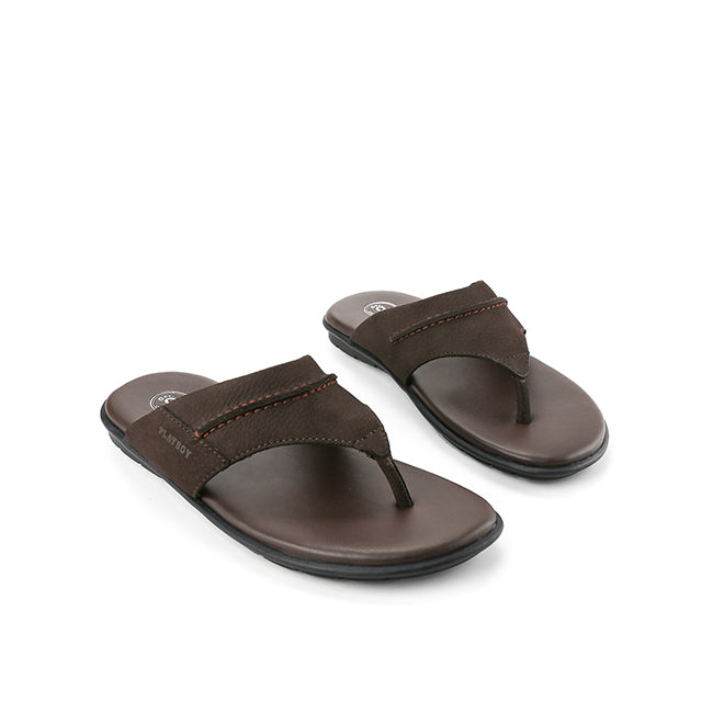 Playboy Sandal Pria Sandero - Thong In Brown