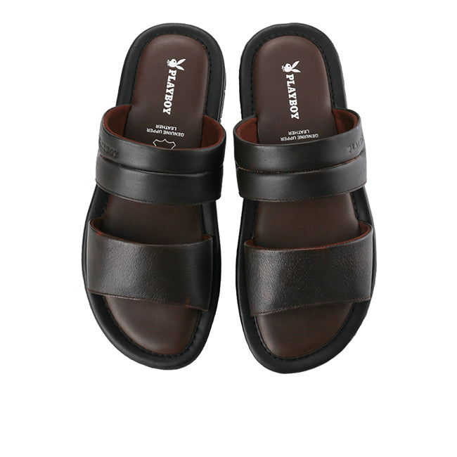 Playboy Sandal Pria Sandioso - Double Strap In Brown