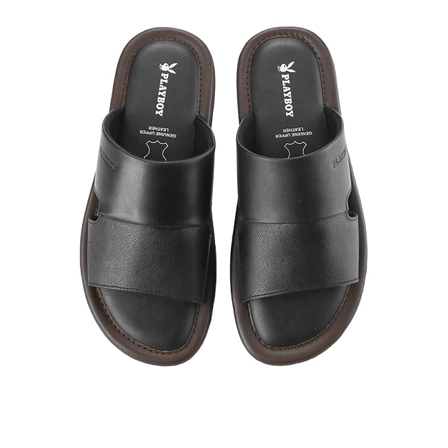 Playboy Sandal Pria Sandioso - Mule In Black