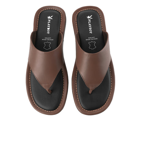 Playboy Sandal Pria Sandena - Thong In Tan